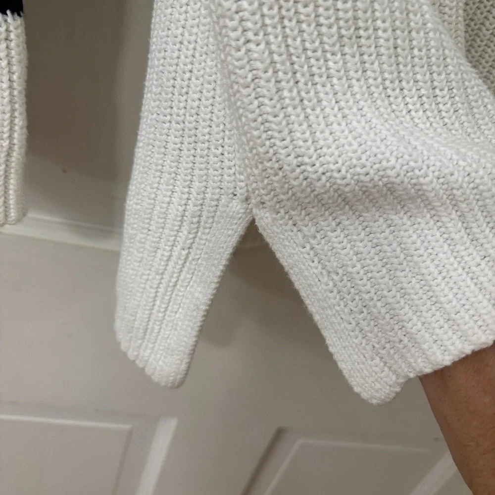 White V Neck Tennis Sweater Women‎ Classic Old Money Academia Cabi S RUNS BIG - Picture 5 of 8